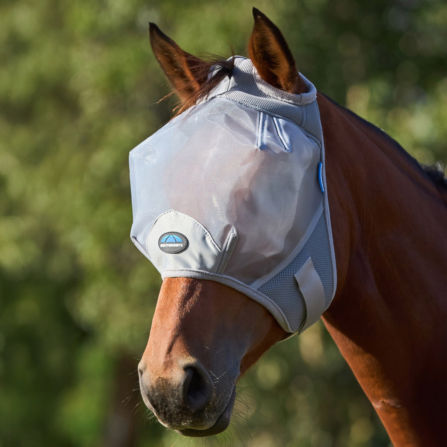 WeatherBeeta ComFiTec Fine Mesh Horse Fly Mask, Grey, Medium