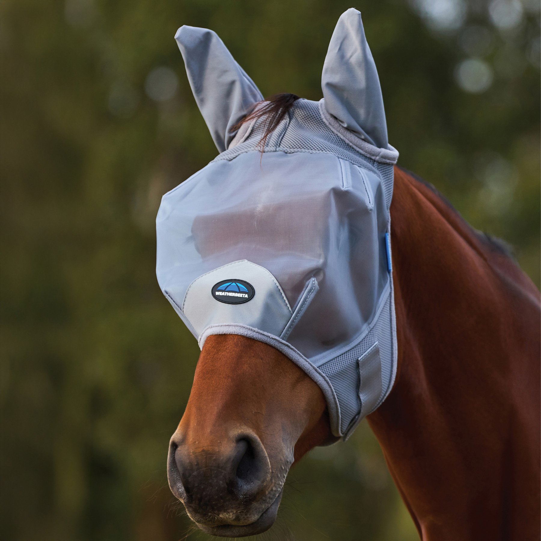 WeatherBeeta ComFiTec Fine Mesh Fly Mask with Ears, Grey, X-Small