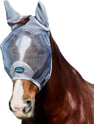 WeatherBeeta ComFiTec Durable Mesh Horse Fly Mask with Ears, Grey, X-Small
