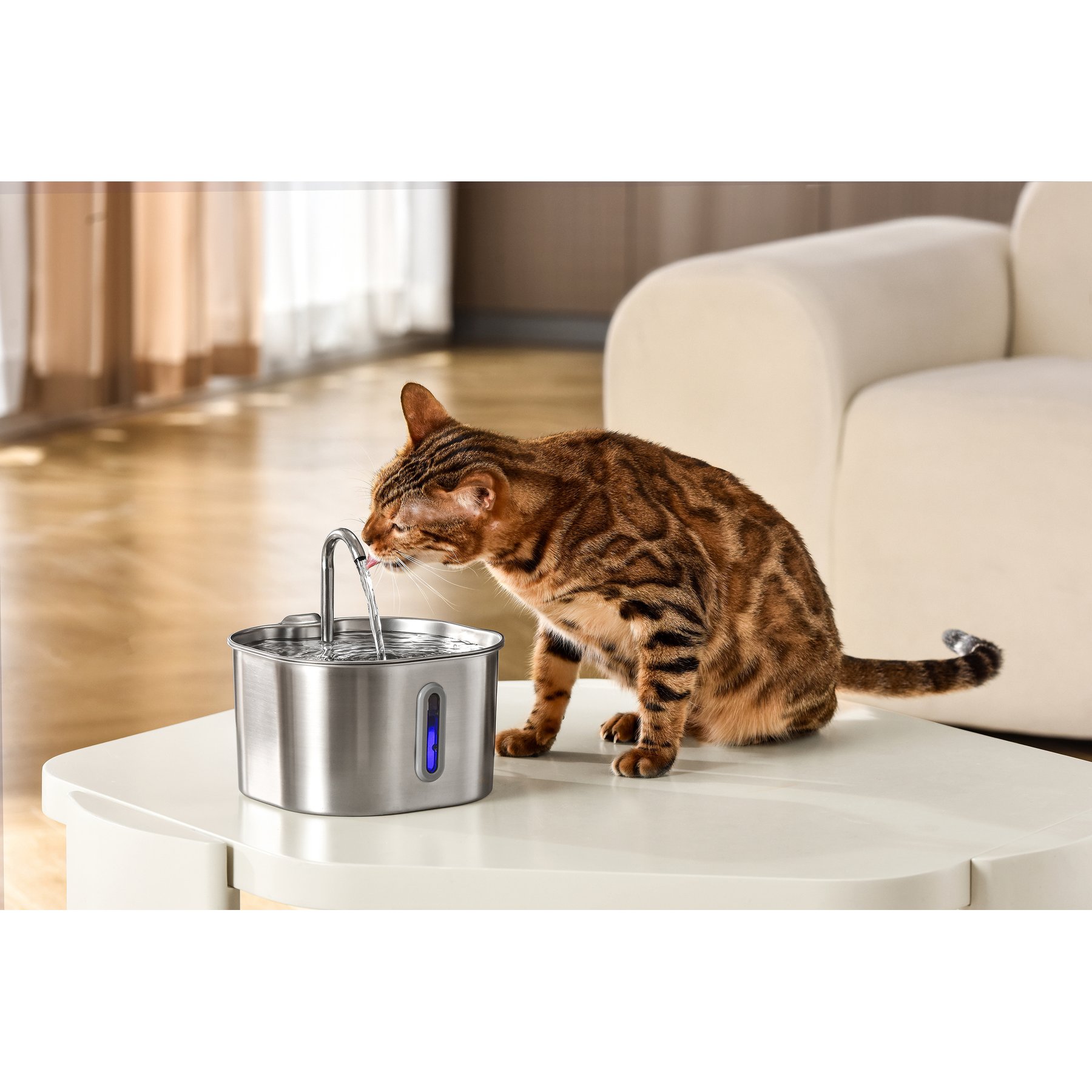 KittySpout The KittySpout Stainless Steel Cat Fountain, 2.2-l