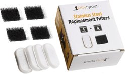 KittySpout The KittySpout 2.2L/WF 2.0 Cat Fountain Replacement Filter Sets, 4 count
