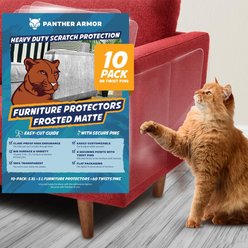 Panther Armor Scratch Furniture 5 X-Large & 5 Large Cat Protector Sheets Matte Finish Couch & Sofa Guard with Twist Pins, 10 count