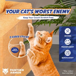 Panther Armor Scratch Furniture Double-Sided Sticky Training Protector 10 X-Large, 8 Large & 2 Medium Cat Tape Sheets, 20 count