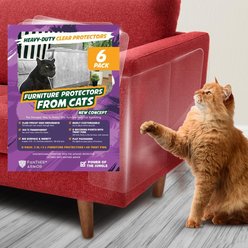 Panther Armor Scratch Furniture 3 X-Large & 3 Large Cat Protector Sheets Clear Couch & Sofa Guard with Twist Pins, 6 count