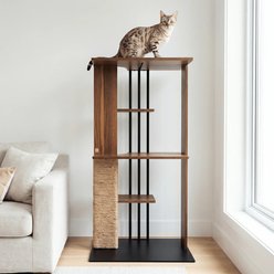 INSTACHEW Cali Multifunctional Cat Tree with LED Lighting, Walnut