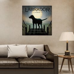 Trend Board Life Moonrise Black Dog Canvas Wall Art Pet Gift Decor, Multicolor, 32 x 32-in slide 2 of 9