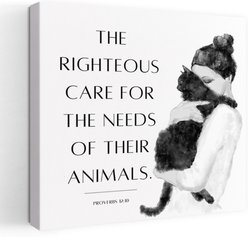 Trend Board Life Cat Lover Exclusive Canvas Wall Art Pet Gift Decor, Multicolor, 32 x 32-in