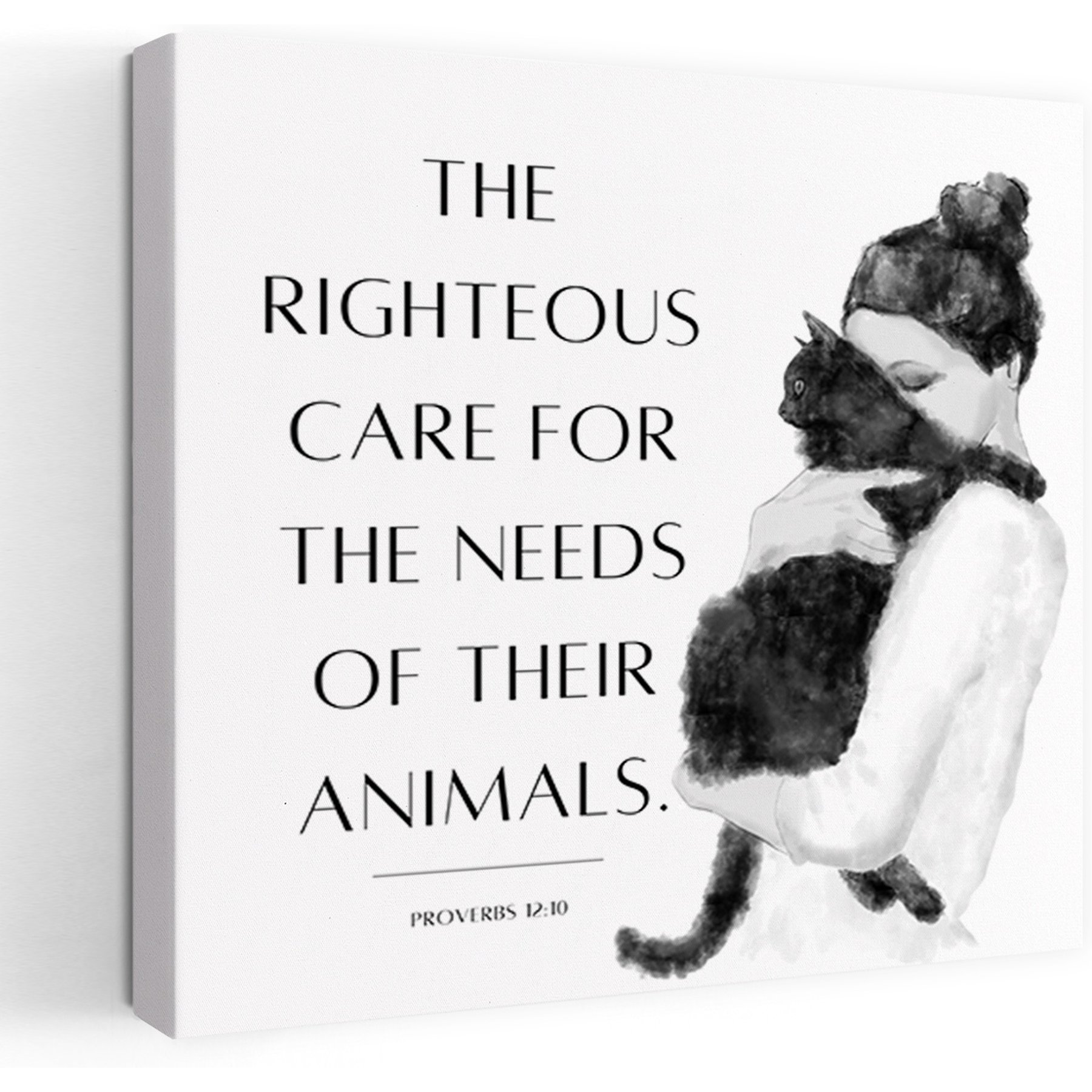 Trend Board Life Cat Lover Exclusive Canvas Wall Art Pet Gift Decor, Multicolor, 24 x 24-in