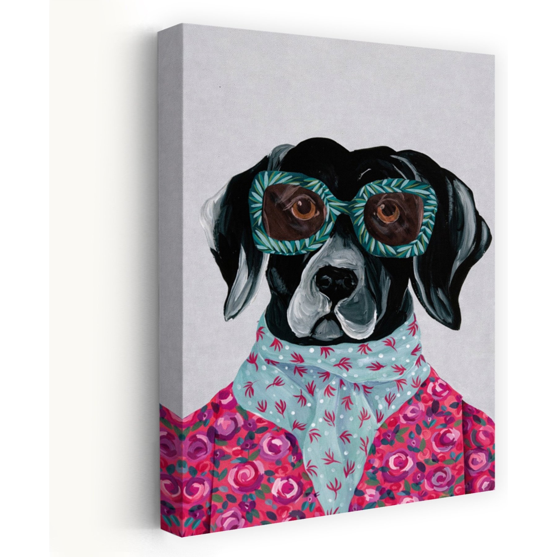 Trend Board Life Dashing Labrador Exclusive Canvas Wall Art Pet Gift Decor, Multicolor, 24 x 16-in