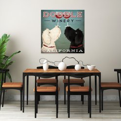 Trend Board Life Doodle Wine Canvas Wall Art Pet Gift Decor, Multicolor, 32 x 32-in slide 2 of 9