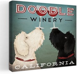 Trend Board Life Doodle Wine Canvas Wall Art Pet Gift Decor, Multicolor, 32 x 32-in