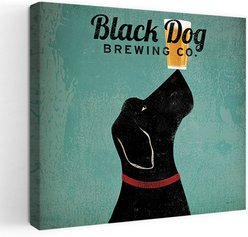 Trend Board Life Black Dog Brewing Co Canvas Wall Art Pet Gift Decor, Multicolor, 18 x 18-in