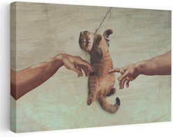 Trend Board Life Touch of the Kitty Canvas Wall Art Pet Gift Decor, Multicolor, 18 x 12-in