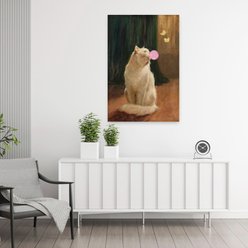 Trend Board Life Bubble Gum & Cat Canvas Wall Art Pet Gift Decor, Multicolor, 36 x 24-in slide 2 of 9