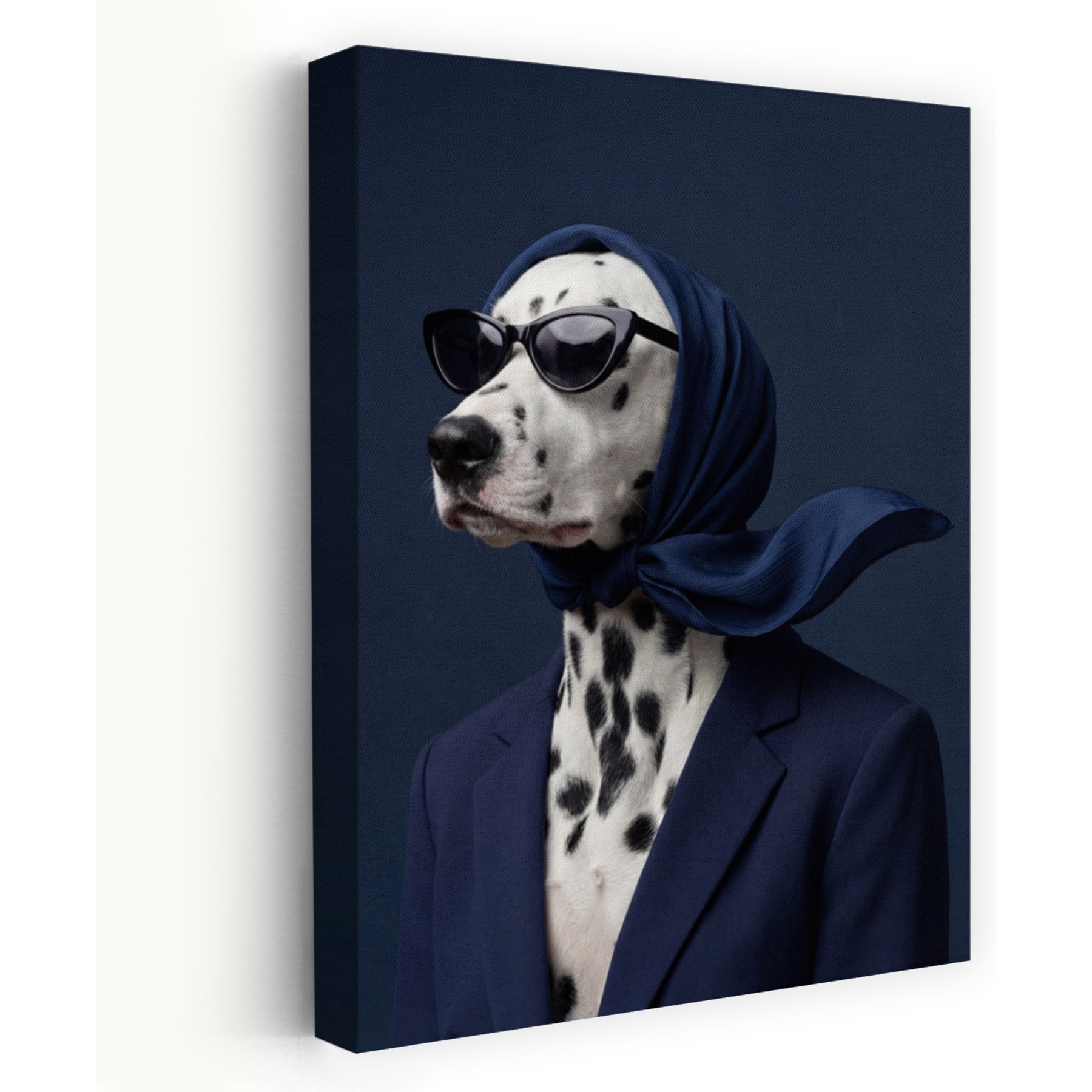 Trend Board Life Dalmatian Fashion Photo Shoot Canvas Wall Art Pet Gift Decor, Multicolor, 36 x 24-in