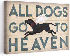 Trend Board Life All Dogs Go to Heaven Exclusive Canvas Wall Art Pet Gift Decor, Multicolor, 36 x 24-in