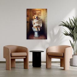 Trend Board Life Dog in the Toilet Canvas Wall Art Pet Gift Decor, Multicolor, 36 x 24-in slide 2 of 9