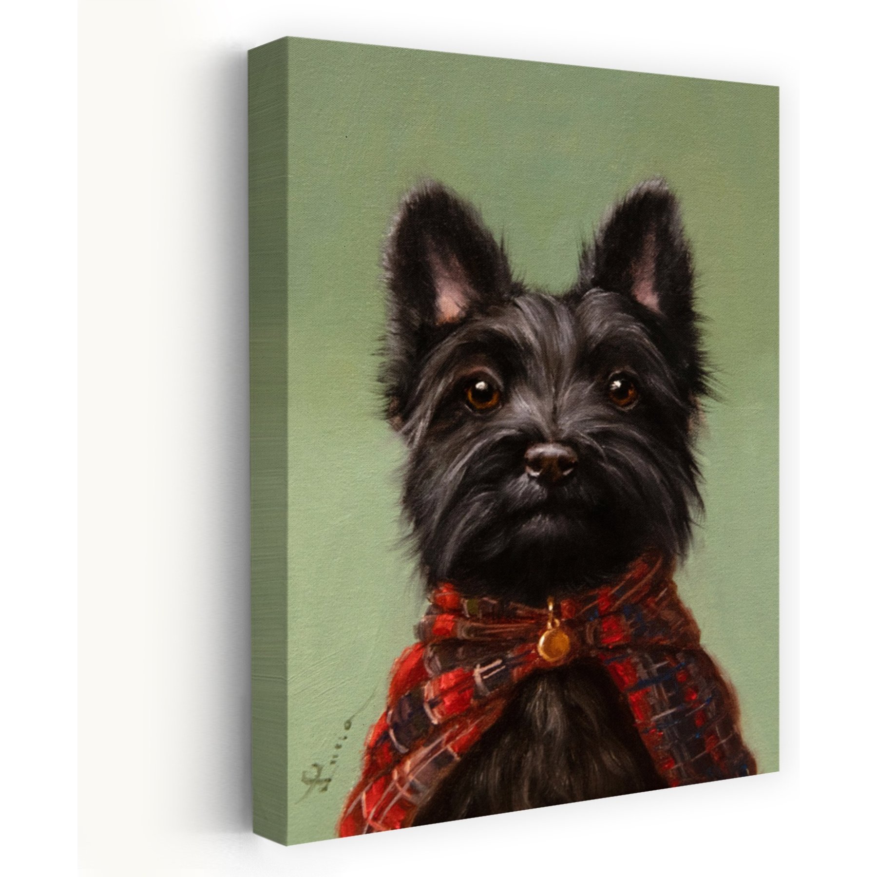 Trend Board Life The Scot Canvas Wall Art Pet Gift Decor, Multicolor, 18 x 12-in