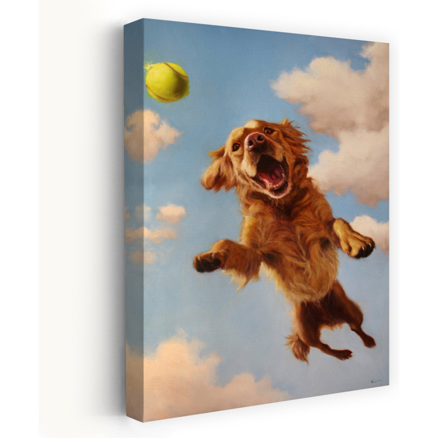Trend Board Life Fetch Canvas Wall Art Pet Gift Decor, Multicolor, 24 x 16-in
