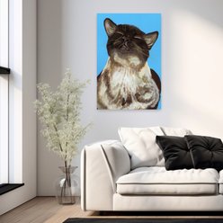 Trend Board Life Paloma Siamese Cat Blue Background By Renee Machan Canvas Wall Art Pet Gift Decor, Multicolor, 36 x 24-in slide 2 of 9