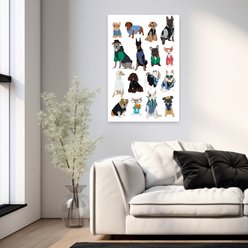 Trend Board Life Cool Dog Print Canvas Wall Art Pet Gift Decor, Multicolor, 36 x 24-in slide 2 of 9