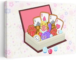Trend Board Life Whiskers in Wonderland Exclusive Canvas Wall Art Pet Gift Decor, Multicolor, 36 x 24-in