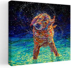 Trend Board Life Moonlight Swim Canvas Wall Art Pet Gift Decor, Multicolor, 32 x 32-in