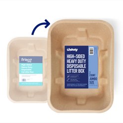 Chewy Made High-Sided Heavy Duty Disposable Litter Box, Jumbo (FORMERLY FRISCO), 21-in, 2 count