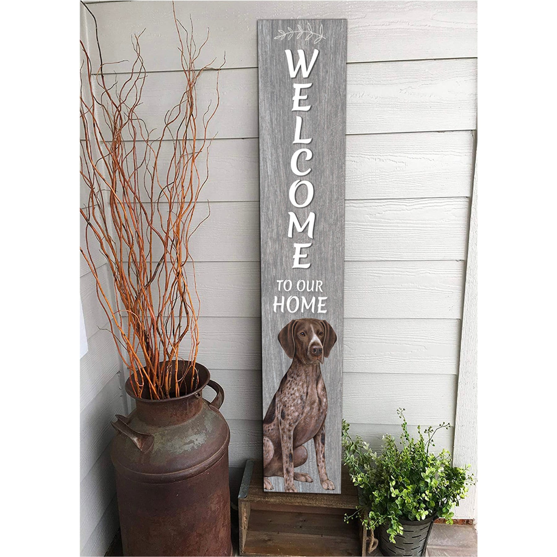 E&S PETS German Shorthaired pointer Wooden Welcome Sign
