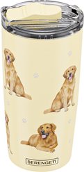 E&S PETS Golden Retriever Lovers Insulated Stainless Steel Travel Mug, 20-oz, Yellow