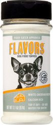 FLAVORS Dog Food Topper White Cheddar Recipe Grain-Free Cheese Dry Dog Food Topper Shaker, 3.1-oz bottle