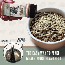 FLAVORS Dog Food Topper Peanut Butter Recipe Grain-Free Dry Dog Food Topper Shaker, 3.1-oz bottle slide 2 of 9