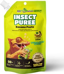 REPTI ZOO Farm-Raised Insect Puree, Fruit Mix Banana Crested Gecko Wet Food, 2.82-oz pouch