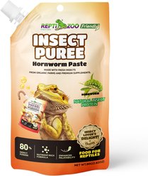 REPTI ZOO Farm-Raised Insect Puree, Hornworm Paste Crested Gecko Wet Food, 2.82-oz pouch