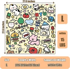 Uno Purr Self Adhesive Cat Grooming Blanket, Large: 27.6 x 27.6-in, Doodle slide 2 of 8