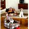 Show in main carousel: Fairela Retro Cozy Plush Couch with Raised Arms & Back Support Machine Washable Furniture Style Sofa Cat Bed, Blue/Red, Large slide 4 of 9