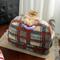 Show in main carousel: Fairela Retro Cozy Plush Couch with Raised Arms & Back Support Machine Washable Furniture Style Sofa Cat Bed, Blue/Red, Large slide 6 of 9