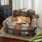 Show in main carousel: Fairela Retro Cozy Plush Couch with Raised Arms & Back Support Machine Washable Furniture Style Sofa Cat Bed, Blue/Red, Large slide 2 of 9