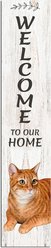 E&S PETS OrangeTabby Wooden Welcome Sign