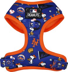 Sassy Woof MLB x Peanuts New York Mets Basic Adjustable Dog Harness, X-Large: 20 to 25-in