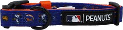 Sassy Woof MLB x Peanuts New York Mets Adjustable Dog Collar, Small: 13-in neck, 1/2-in width slide 2 of 8