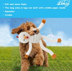 Linzy Toys Pullipop Pals Rooster Squeaky Plush Dog Toy, White, 26-in slide 2 of 5