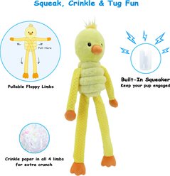 Linzy Toys Pullipop Pals Chick Squeaky Plush Dog Toy, Yellow, 26-in slide 2 of 5