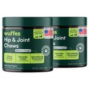 Wuffes Advanced Hip & Joint Chews with Glucosamine & Chondroitin Pork Liver Flavored Soft Chews for Small & Medium Dogs, 60 count, case of 2
