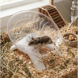 NonoPets Silent Flying Saucer Hamster Wheel, White