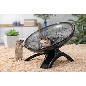 NonoPets Silent Flying Saucer Hamster Wheel, Black