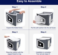 Invenho Foldable Indoor Cat House & Bed, 16 x 16 x 13-in slide 2 of 6