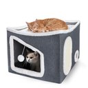 Invenho Foldable Indoor Cat House & Bed, 16 x 16 x 13-in