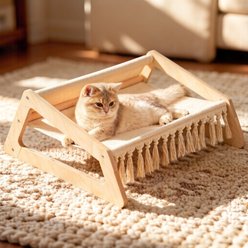 CheerPals Hammock Dog & Cat Bed with Removable Washable Cover, White