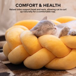 CheerPals Twisted Weave Dog & Cat Bed, Yellow slide 2 of 9